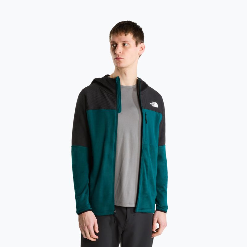 Men's jacket The North Face Polartec Powergrid Stormgap Hoodie Pacific Teal/Tnf Black 4