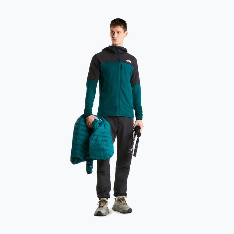 Men's jacket The North Face Polartec Powergrid Stormgap Hoodie Pacific Teal/Tnf Black 2