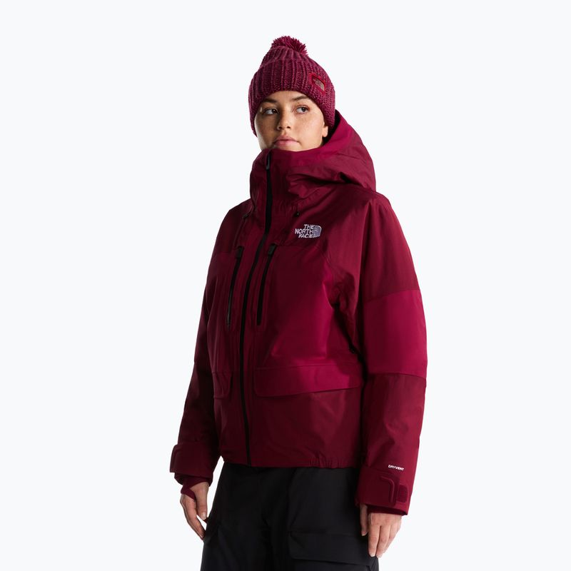 Women's ski jacket The North Face Powstar burgundy crush