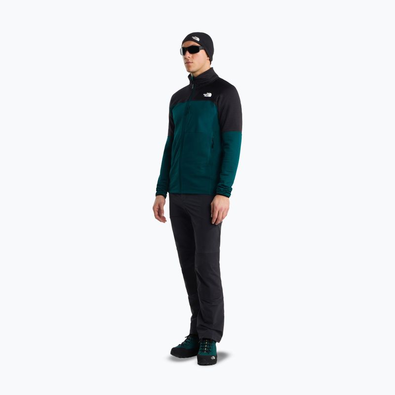 Men's trekking sweatshirt The North Face Polartec Powergrid Stormgap pacific teal/tnf black 2