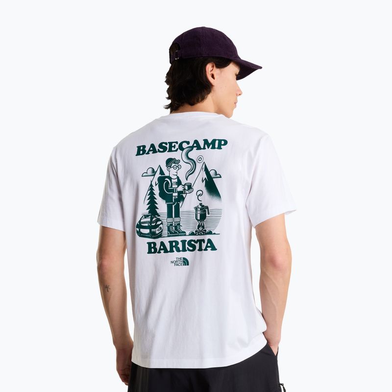 Men's T-shirt The North Face Basecamp Barista Rlx tnf white/pacific teal 3