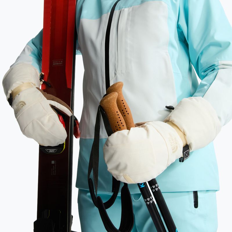 Women's ski gloves The North Face Montana Mitt white dune 5