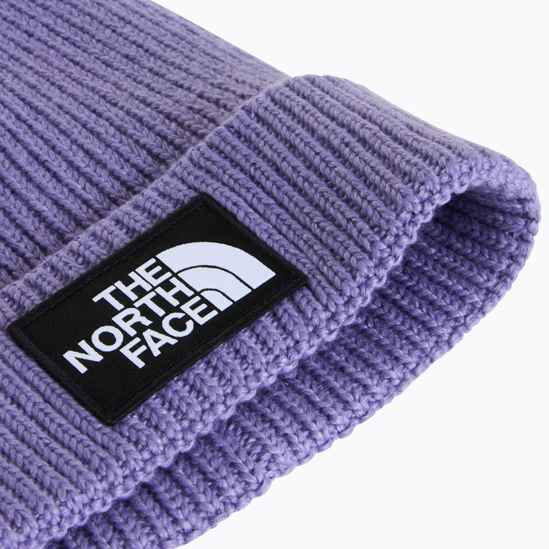 Winter hat The North Face Logo Box Cuffed grounded plum 2