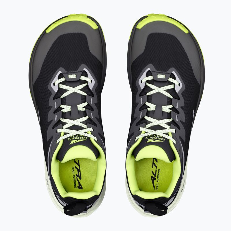 Men's running shoes Altra Experience Wild 3+ black/silver/acid lime 3