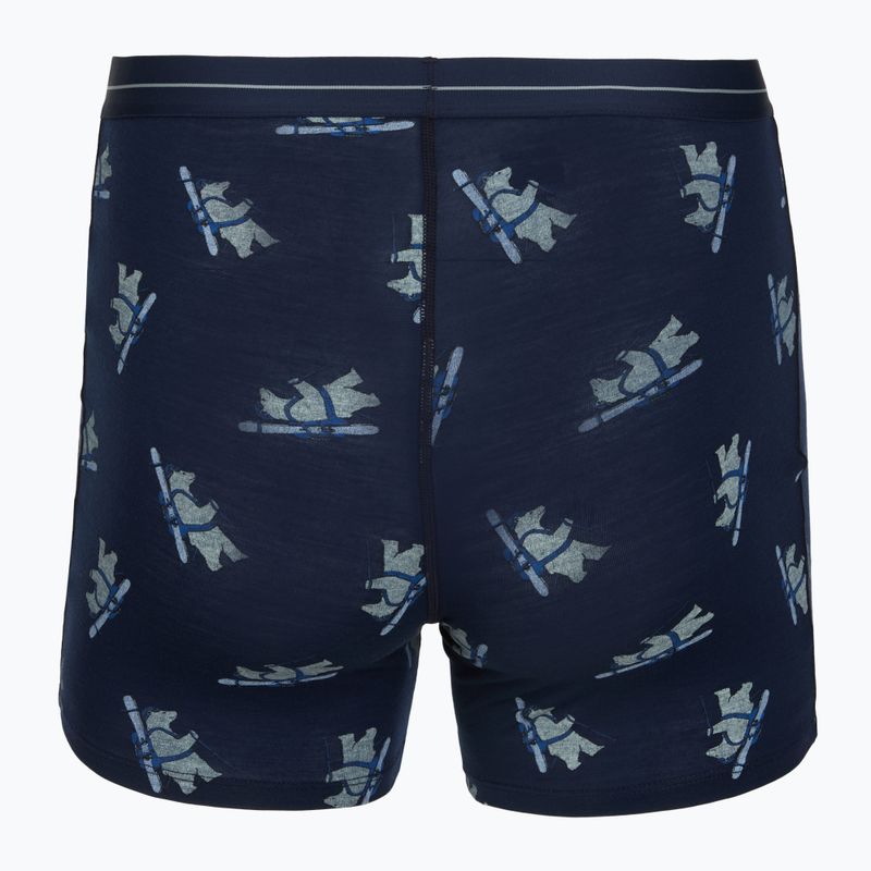 Men's thermal boxers Icebreaker Merino 150 Anatomica BearTour AOP Boxers midnight navy 2