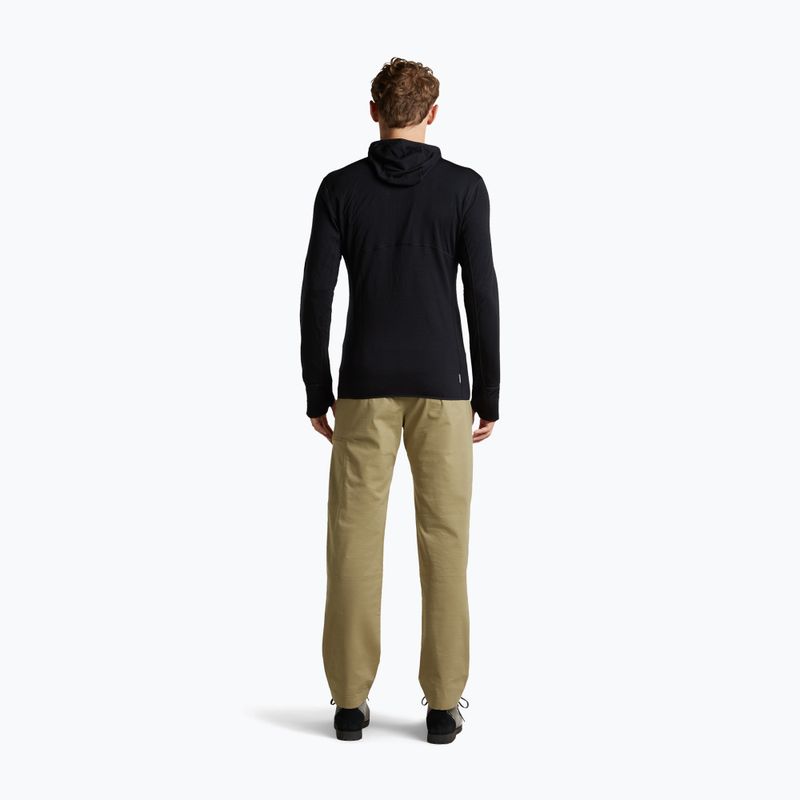 Men's trekking sweatshirt Icebreaker Merino 200 Realfleece Descender Half Zip Hoodie black 5