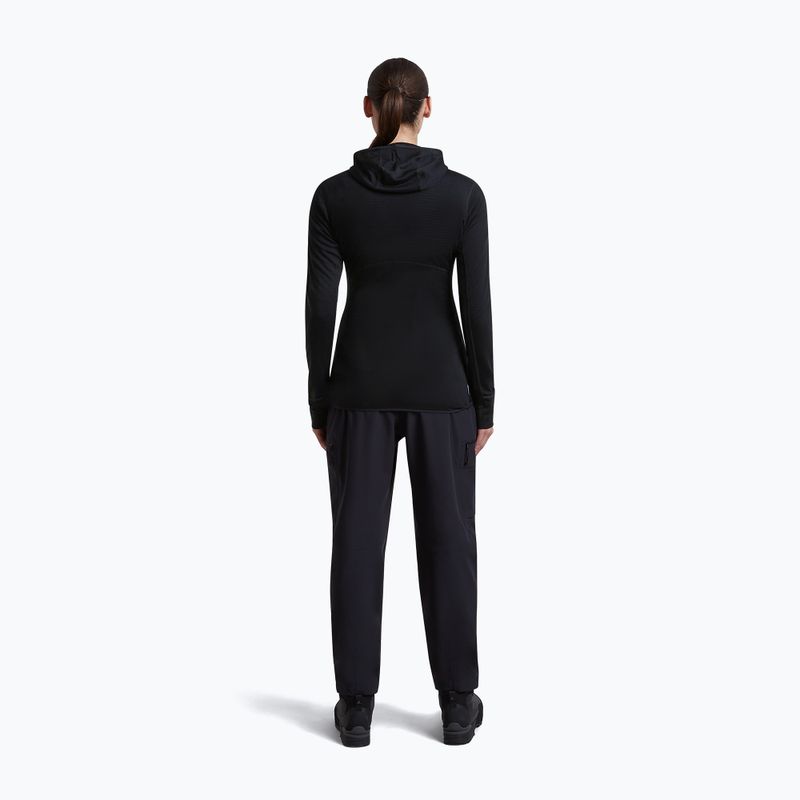 Women's trekking sweatshirt Icebreaker Merino 200 Realfleece Descender Half Zip Hoodie black 5