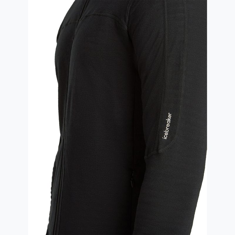 Men's trekking sweatshirt Icebreaker Merino 300 Realfleece Descender Zip Hoodie black 8