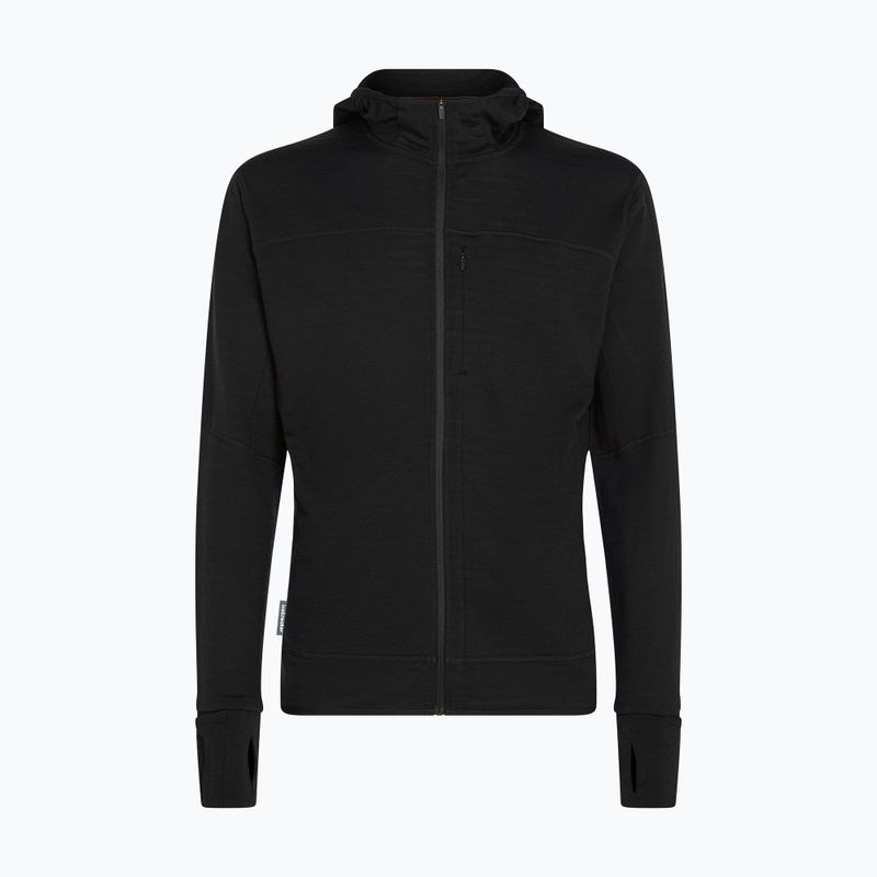 Men's trekking sweatshirt Icebreaker Merino 300 Realfleece Descender Zip Hoodie black 10