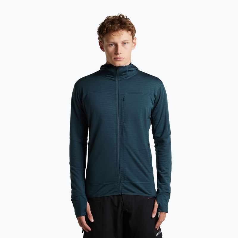 Men's trekking sweatshirt Icebreaker Merino 300 Realfleece Descender Zip Hoodie abyss