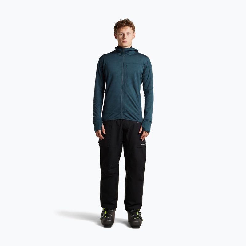 Men's trekking sweatshirt Icebreaker Merino 300 Realfleece Descender Zip Hoodie abyss 4