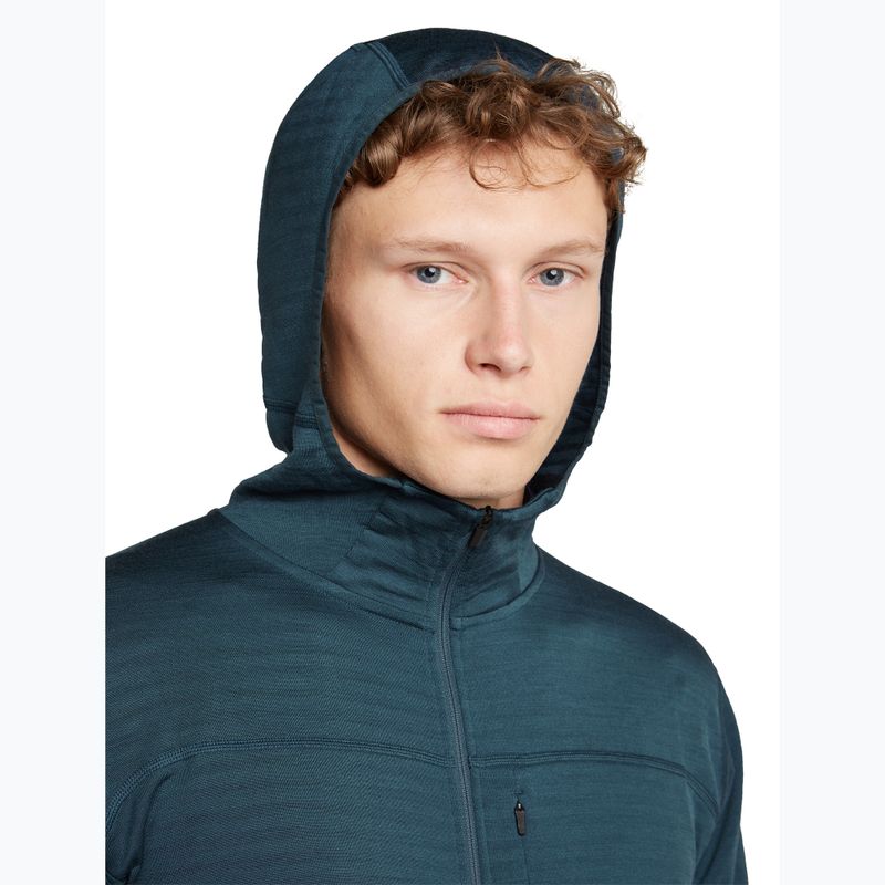 Men's trekking sweatshirt Icebreaker Merino 300 Realfleece Descender Zip Hoodie abyss 6