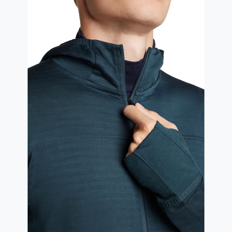 Men's trekking sweatshirt Icebreaker Merino 300 Realfleece Descender Zip Hoodie abyss 7