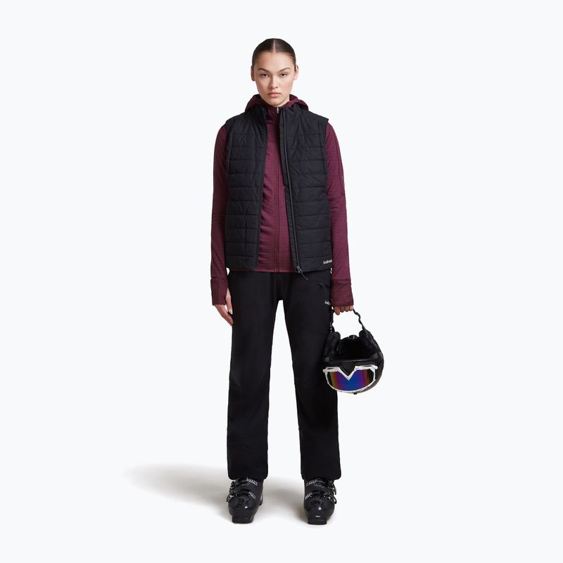 Women's trekking sweatshirt Icebreaker Merino 300 Realfleece Descender Zip Hoodie dark berry 6