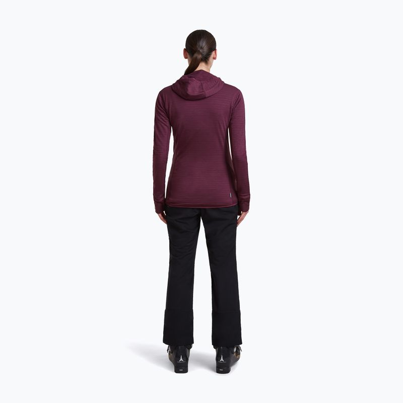 Women's trekking sweatshirt Icebreaker Merino 300 Realfleece Descender Zip Hoodie dark berry 8