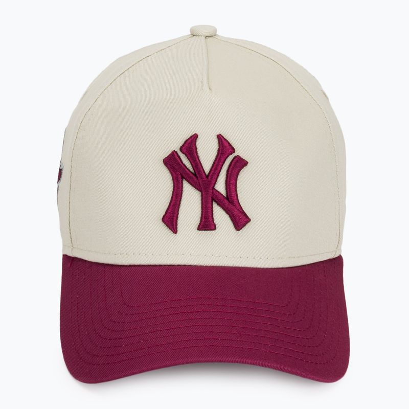 New Era WS Patch Eframe New York Yankees baseball cap light beige 2