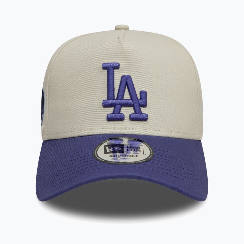 New Era WS Patch Eframe Los Angeles Dodgers baseball cap light beige 2