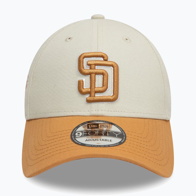 New Era WS Patch 9Forty San Diego Padres baseball cap light beige 3