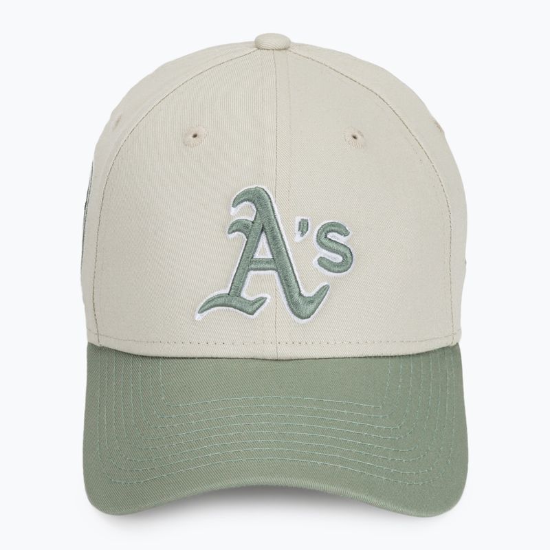 New Era WS Patch 9Forty Oakland Athletics baseball cap light beige 2