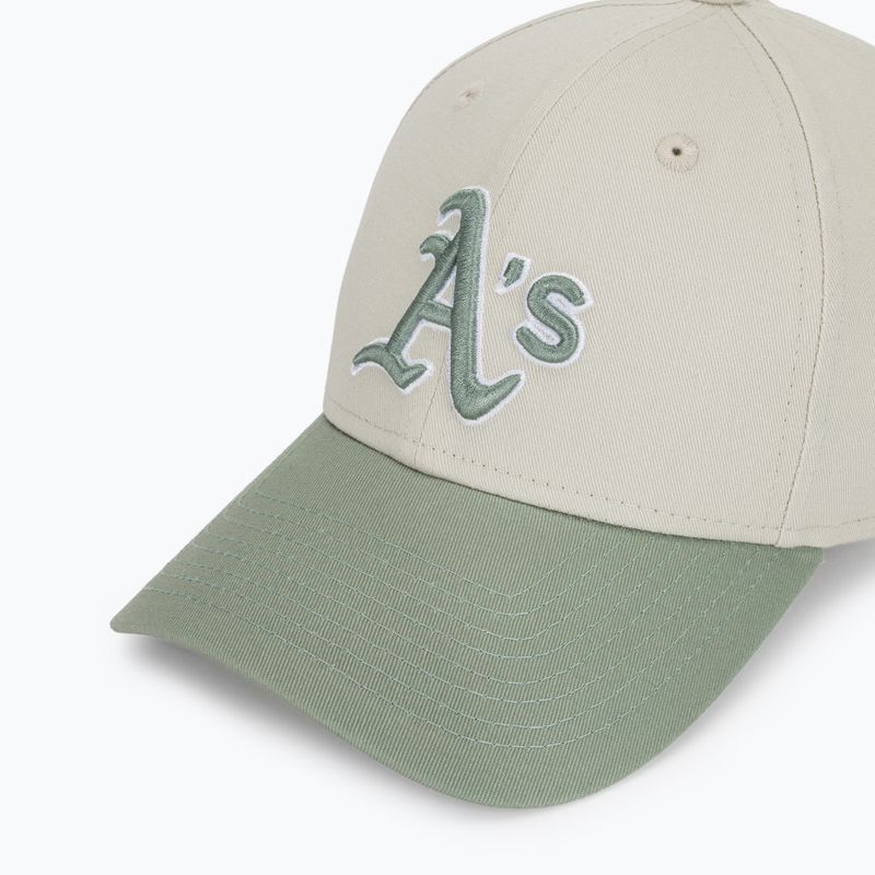 New Era WS Patch 9Forty Oakland Athletics baseball cap light beige 3