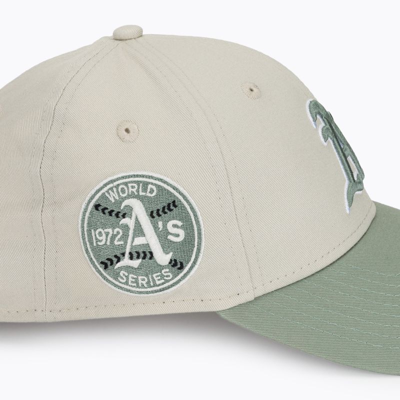 New Era WS Patch 9Forty Oakland Athletics baseball cap light beige 5