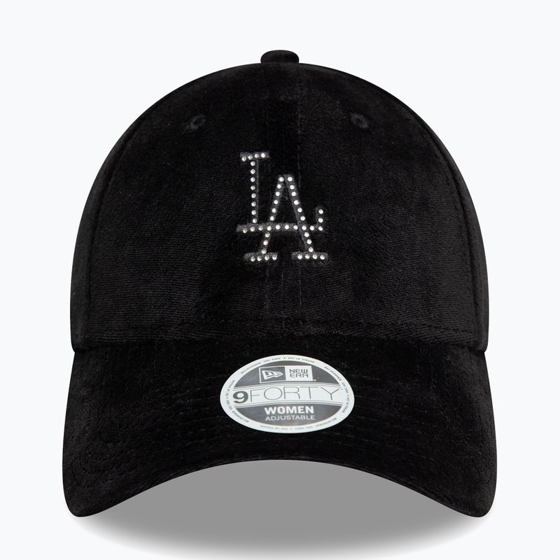 New Era Diamante Velour 9Forty Los Angeles Dodgers baseball cap black 2