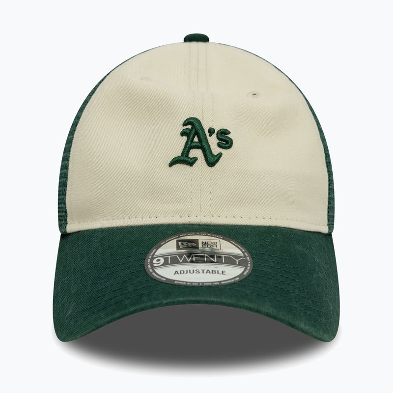 New Era 9Twenty Trucker Oakland Athletics light beige baseball cap 3