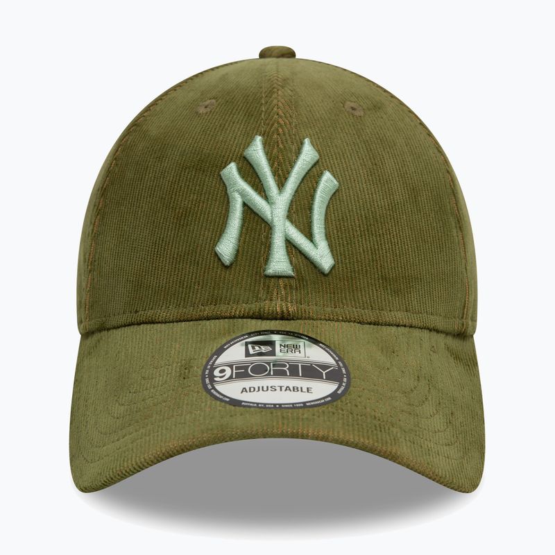 New Era Two Tone Cord 9Forty New York Yankees baseball cap dark green 2