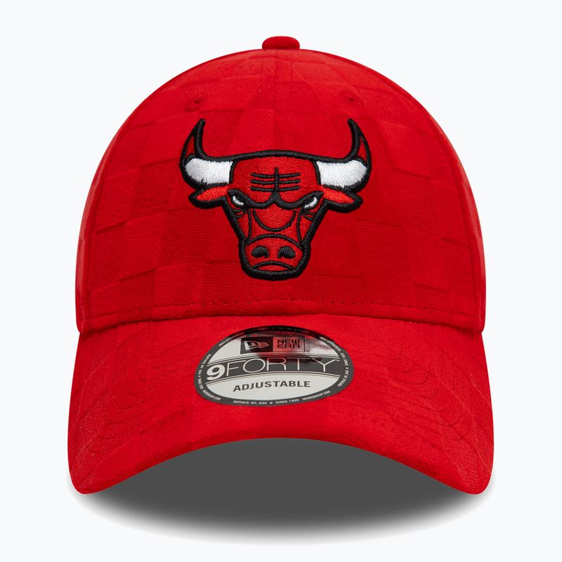 New Era Tonal Check 9Forty Chicago Bulls baseball cap red 3