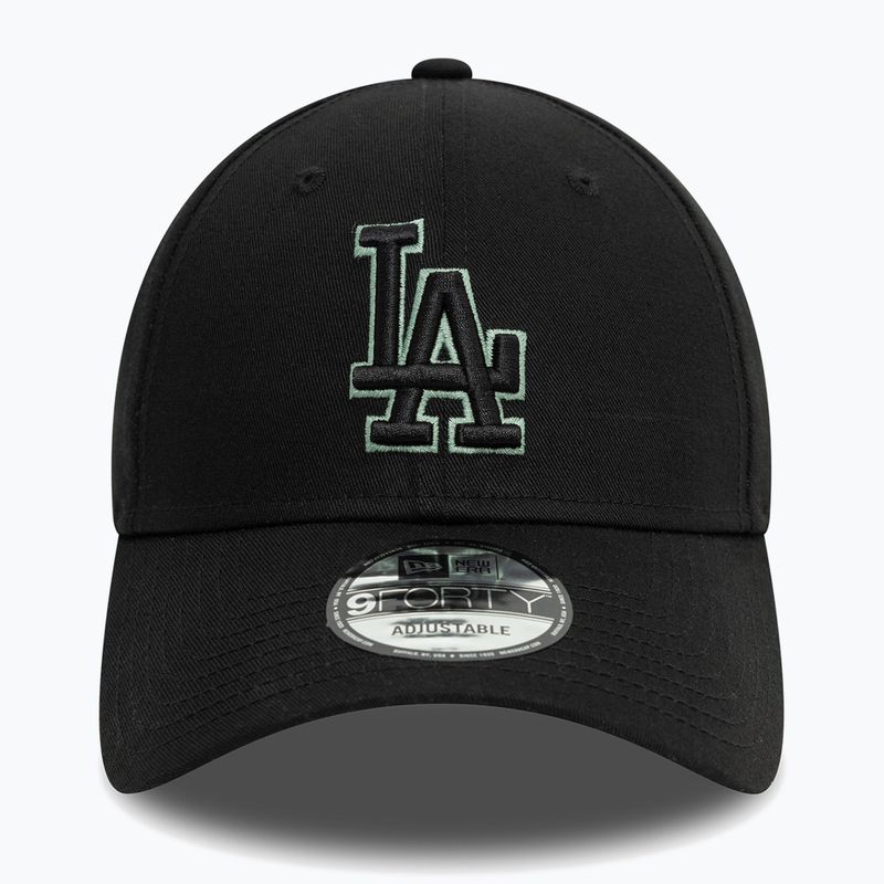 New Era Team Outline 9Forty Los Angeles Dodgers baseball cap black 2