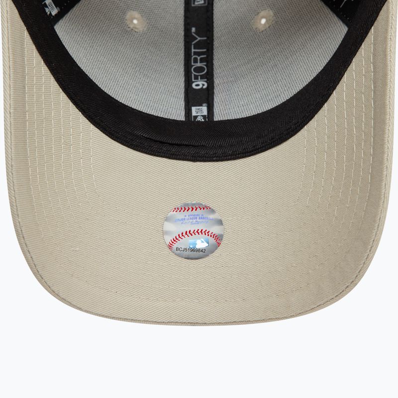 New Era Side Patch 9Forty Los Angeles Dodgers baseball cap light beige 5