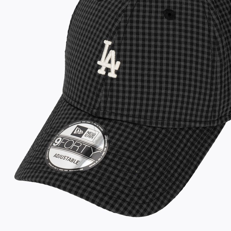 New Era Seersucker 9Forty Los Angeles Dodgers baseball cap black 3