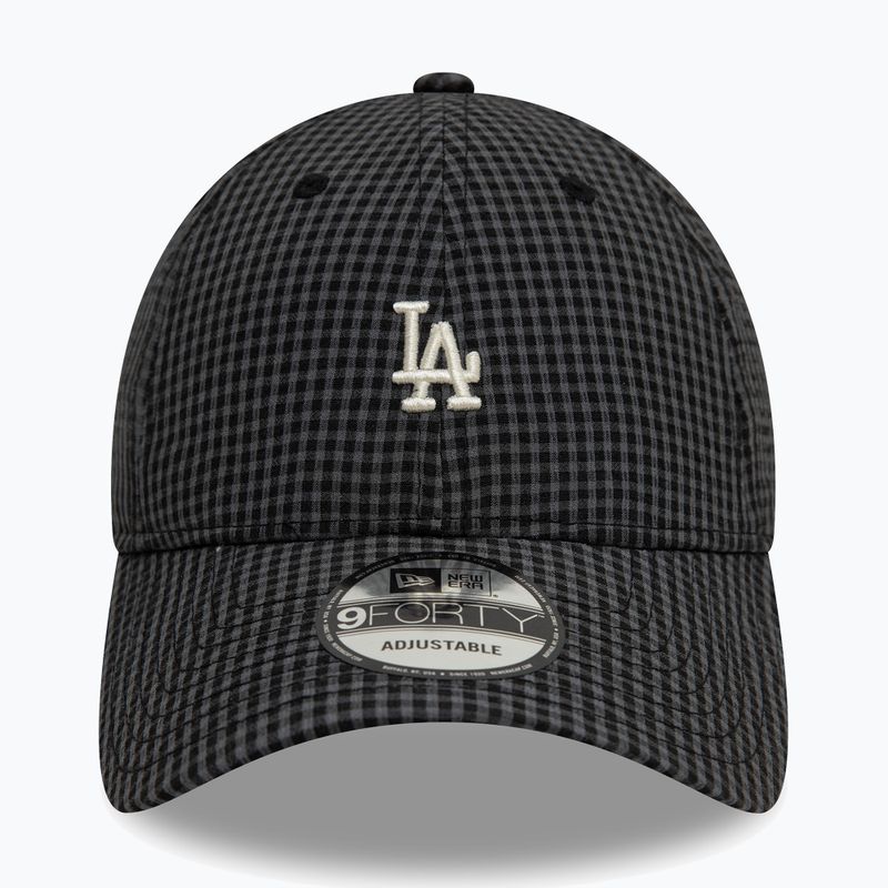 New Era Seersucker 9Forty Los Angeles Dodgers baseball cap black 3