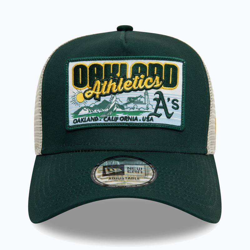 New Era MLB Patch Trucker Oakland Athletics dark green baseball cap 2