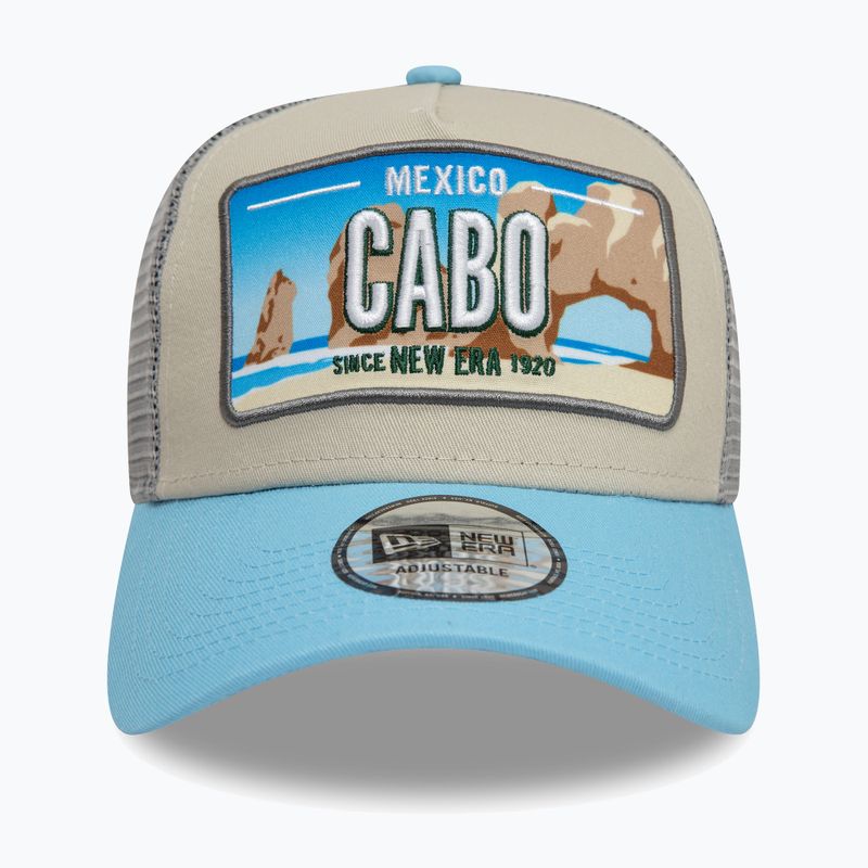 New Era Licence Plate Los Angeles Trucker light beige baseball cap 2