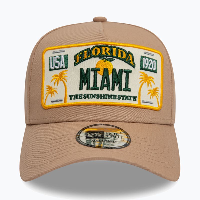 New Era License Plate Eframe med beige baseball cap 2