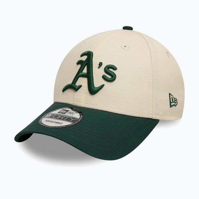 New Era Colourblock 9Forty Oakland Athletics baseball cap light beige 2