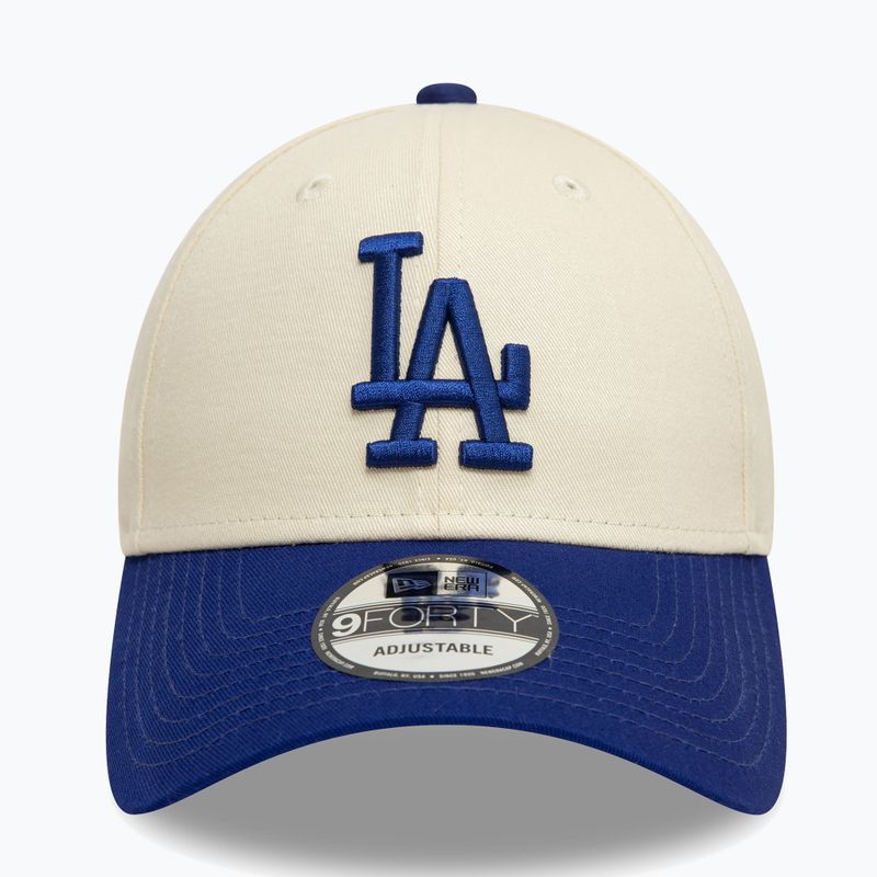 New Era Colourblock 9Forty Los Angeles Dodgers baseball cap light beige 2