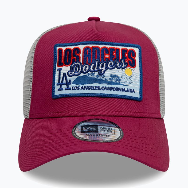 New Era MLB Patch Trucker Los Angeles Dodgers dark red baseball cap 2