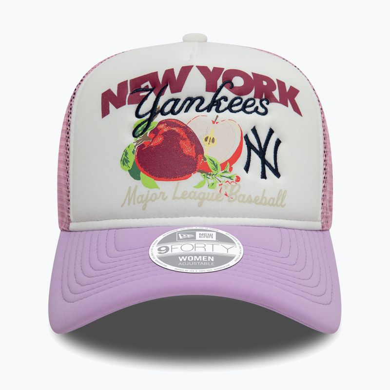 New Era Fruit Graphics Trucker New York Yankees dark pink baseball cap 3