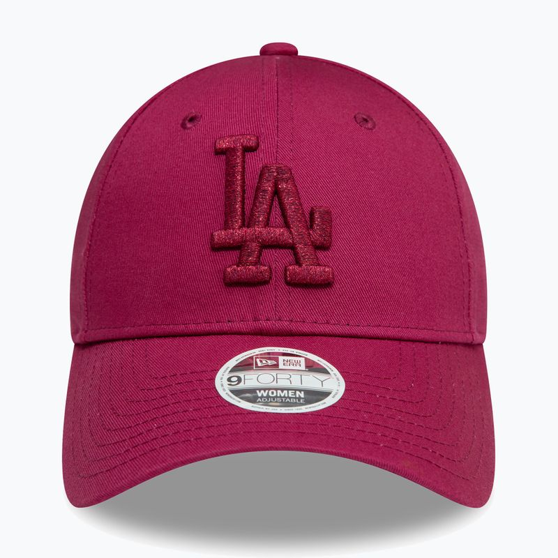 New Era Metallic Logo 9Forty Los Angeles Dodgers baseball cap dark red 3