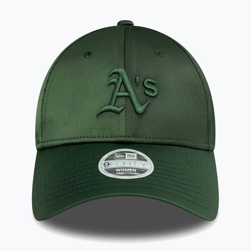 New Era Satin 9Forty Oakland Athletics baseball cap dark green 3