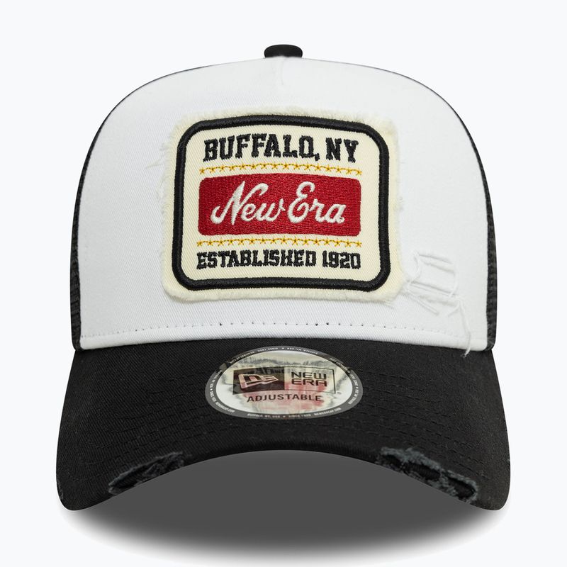 New Era NE Patch Distress Trucker cap white 2