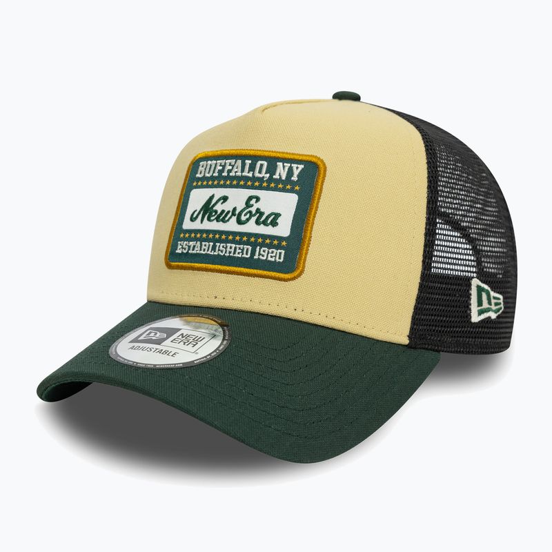 New Era NE Patch Canvas Trucker cap light beige 3