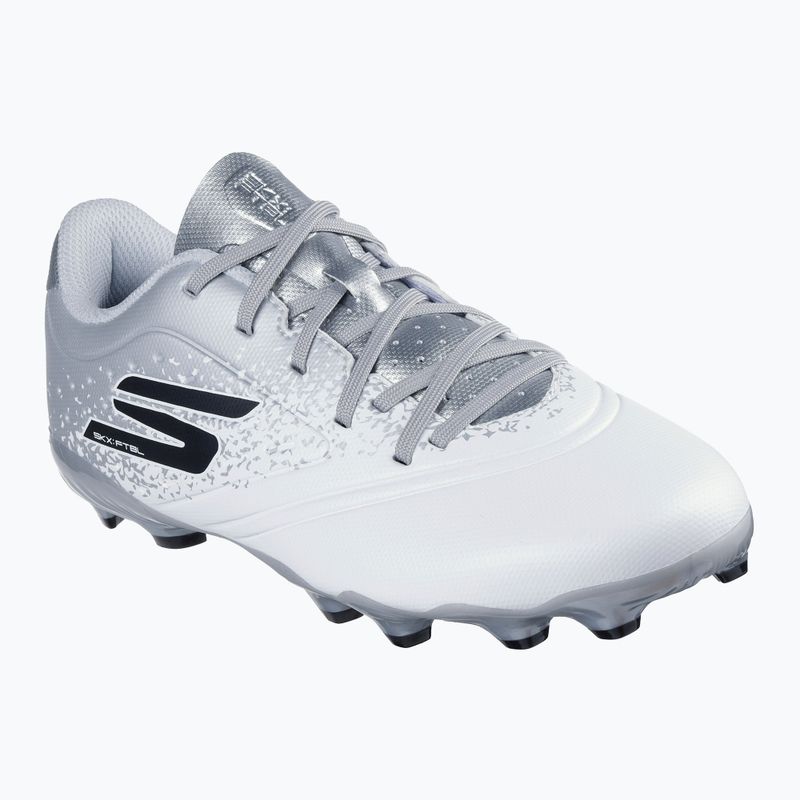 Children's football boots SKECHERS Razor 1.5 Youth Jr FG white/silver 8