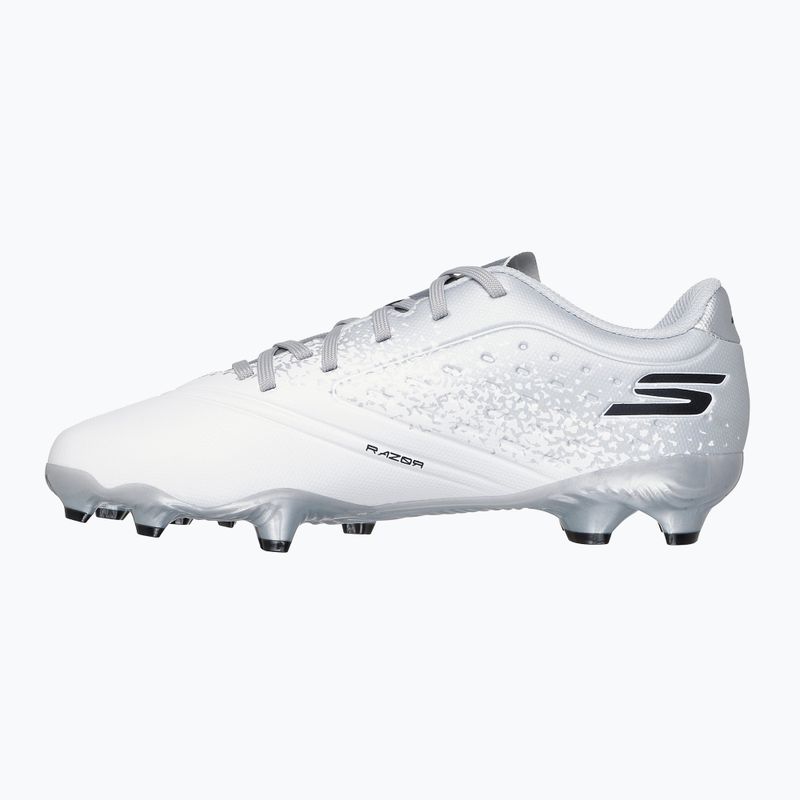Children's football boots SKECHERS Razor 1.5 Youth Jr FG white/silver 10