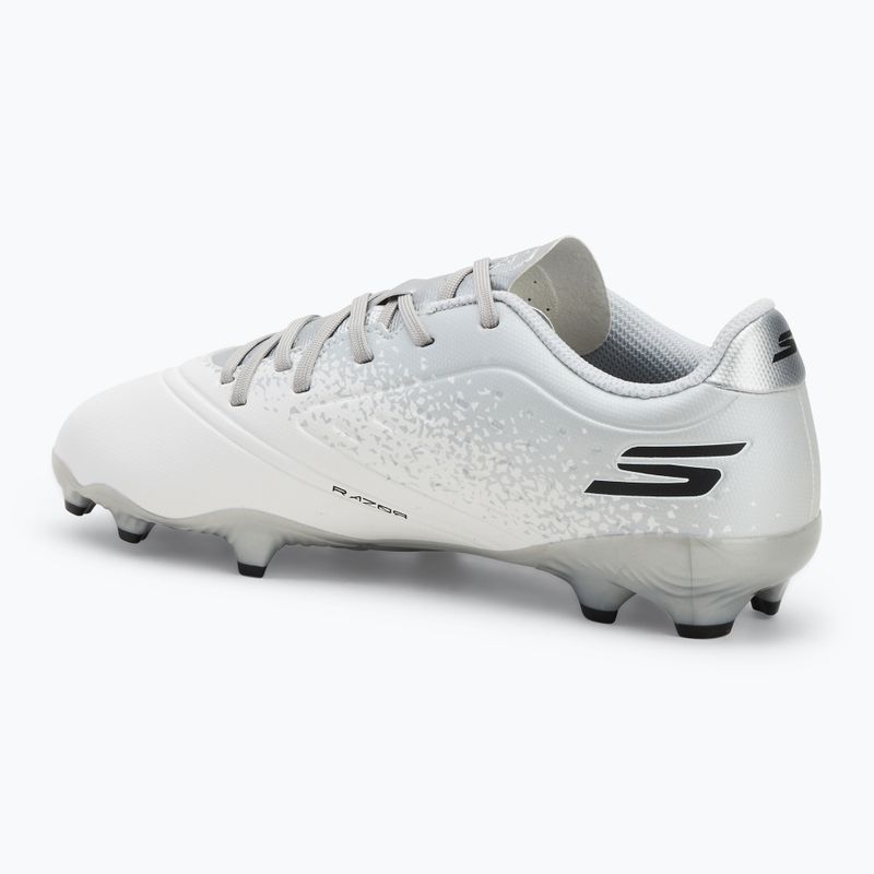 Children's football boots SKECHERS Razor 1.5 Youth Jr FG white/silver 3