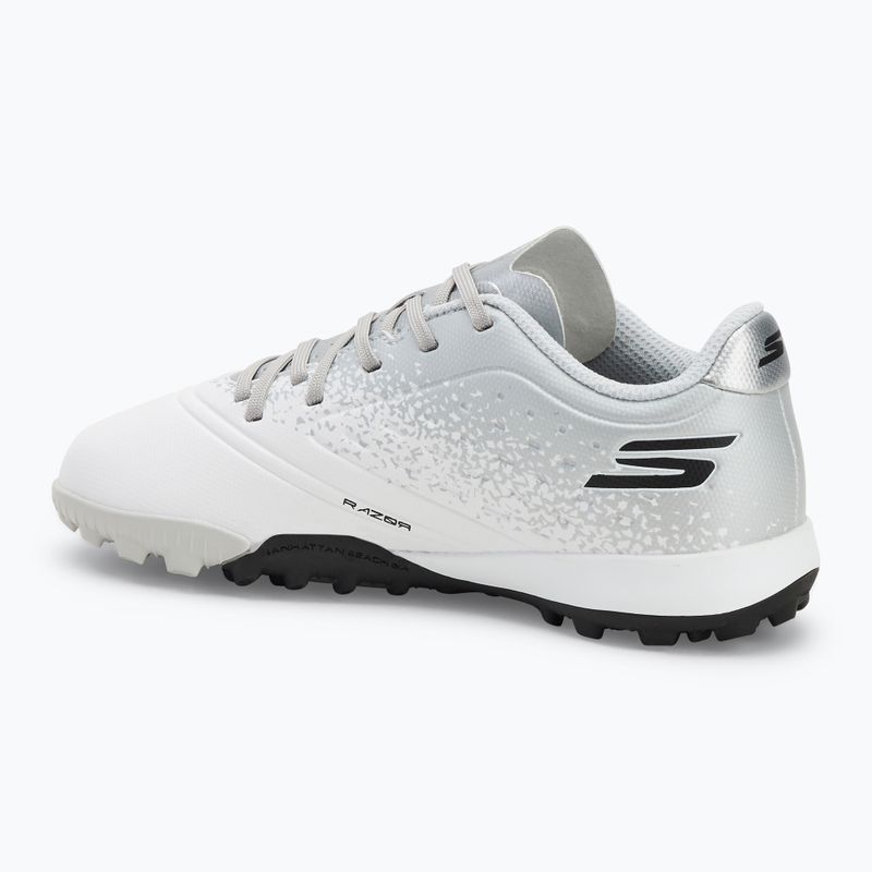 Children's football boots SKECHERS Razor 1.5 Td Jr TF white/silver 3