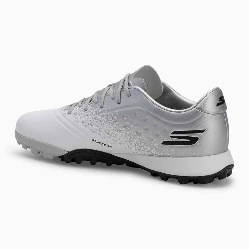 Men's football boots SKECHERS Razor 1.5 Academy TF white/silver 3