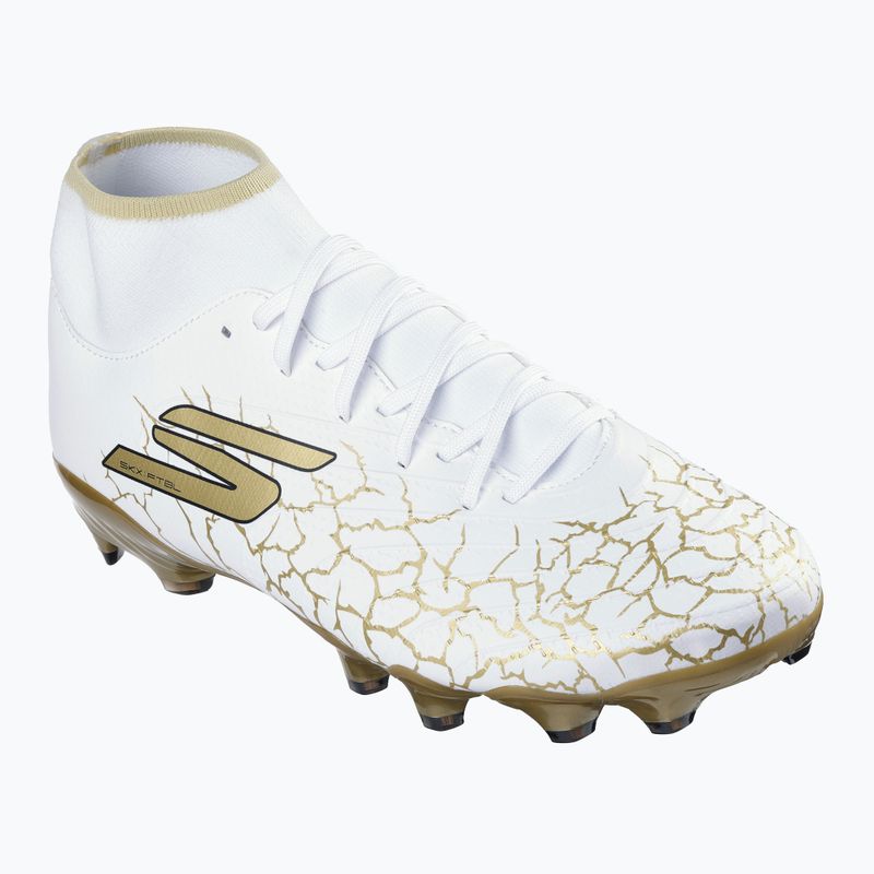 Men's football boots SKECHERS Razor 1.5 Academy FG white/gold 8